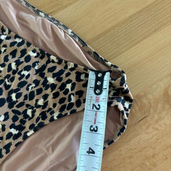 Aerie Leopard Wrap One Piece Swimsuit cheetah women’s large swim - Picture 5 of 10